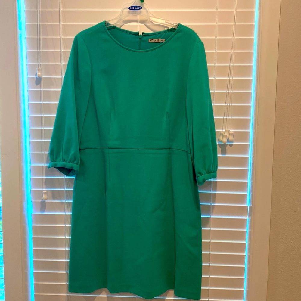 Green/ teal color cocktail dress